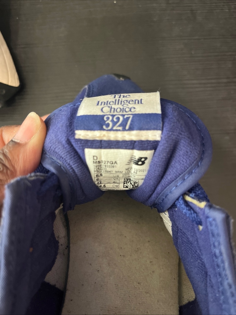 New Balance Men’s Royal Blue and White Retro Runner Sneakers - Picture 5 of 6